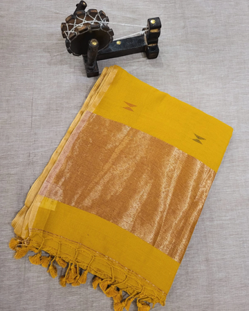 Yellow Mul Saree