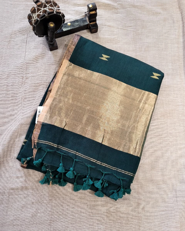 ArmyGreen Mul Saree