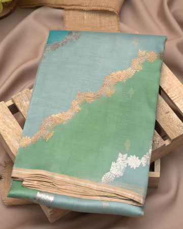 Blue Kora Organza Saree