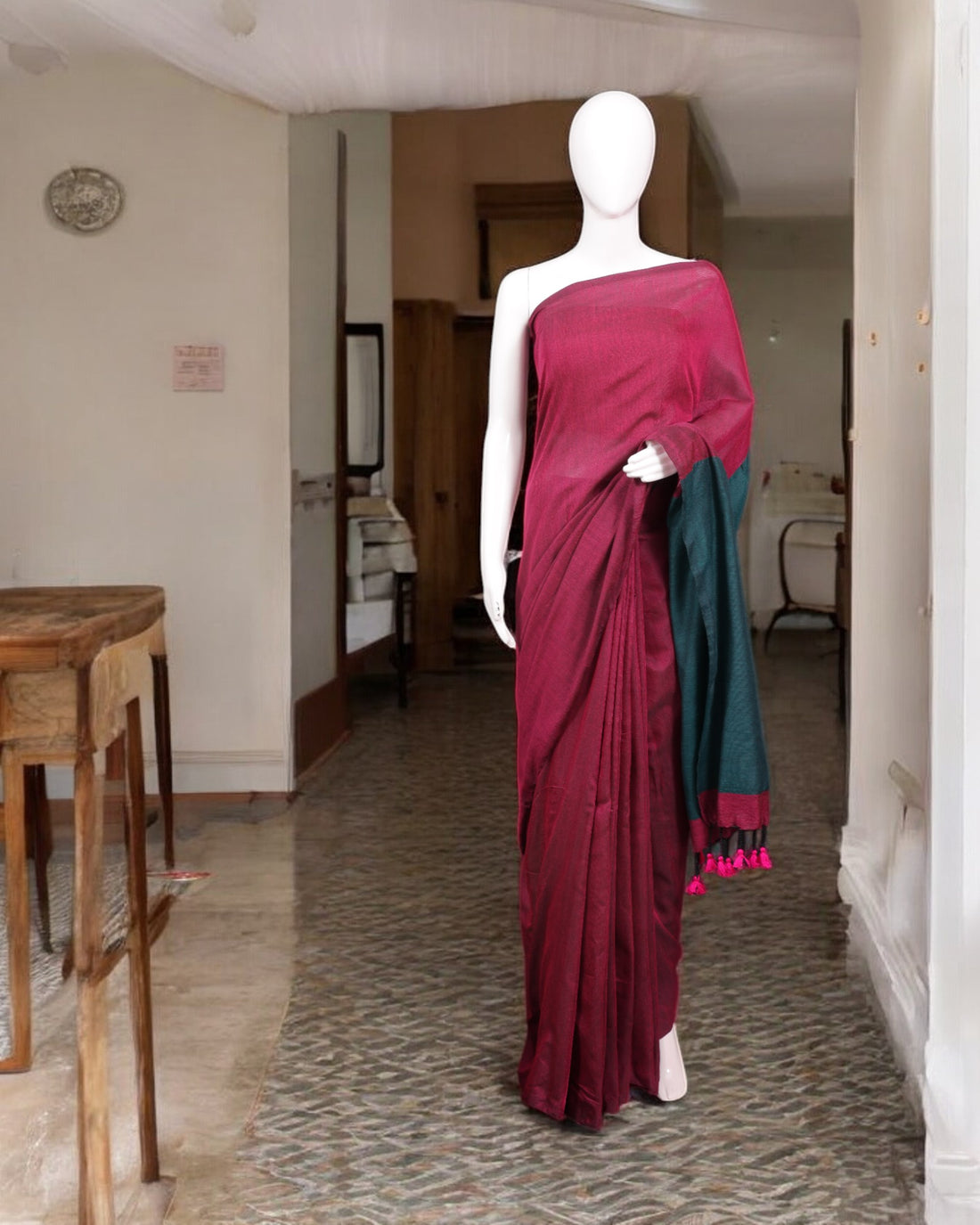 Pink Kushi Saree