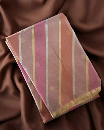Pink Kora Organza Saree