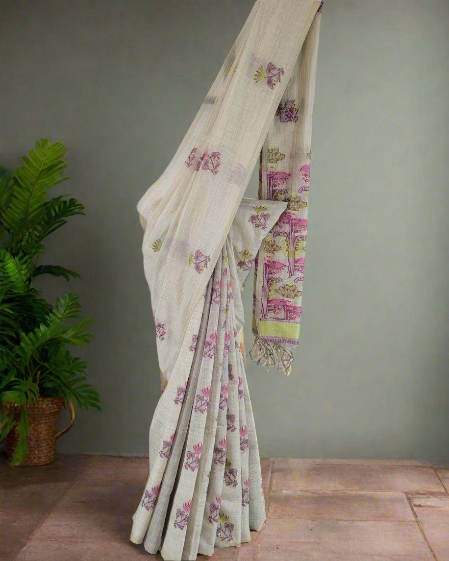 Purple Isha2 Cotton saree