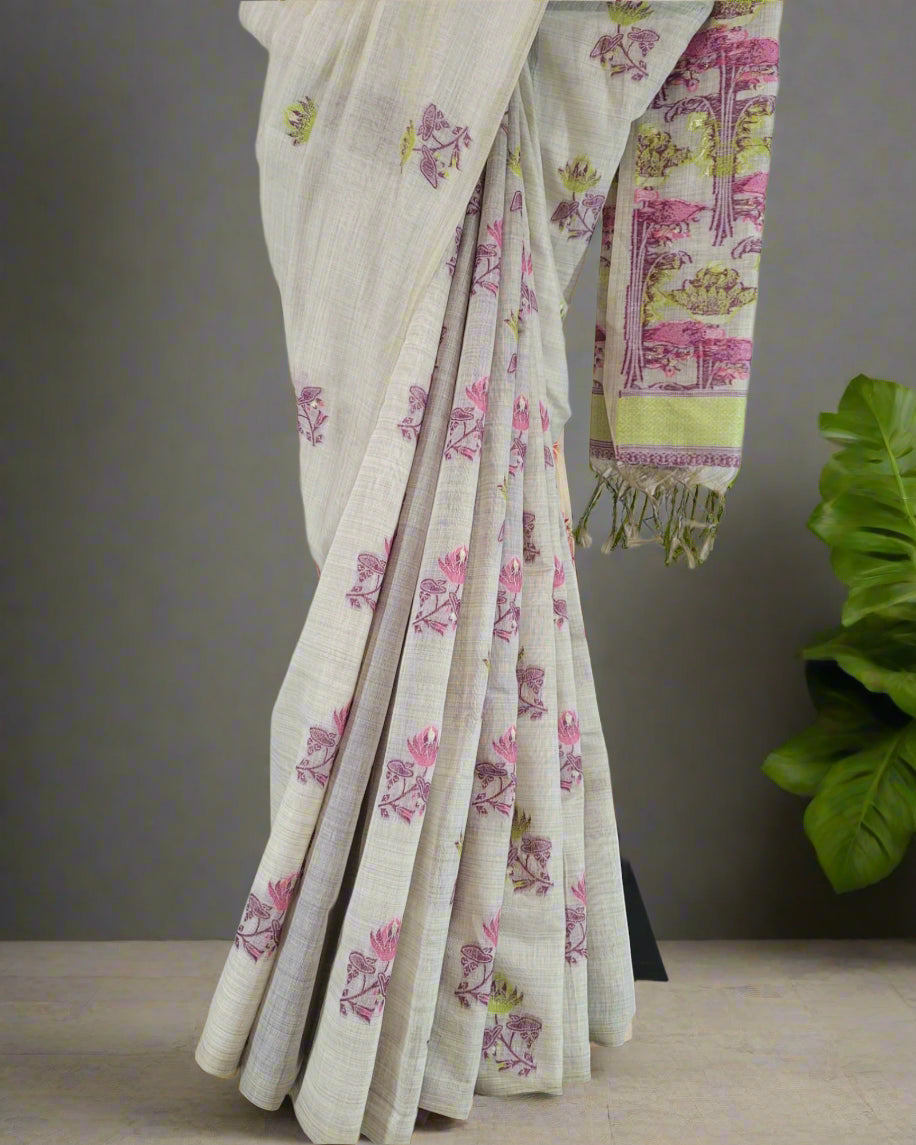 Purple Isha2 Cotton saree