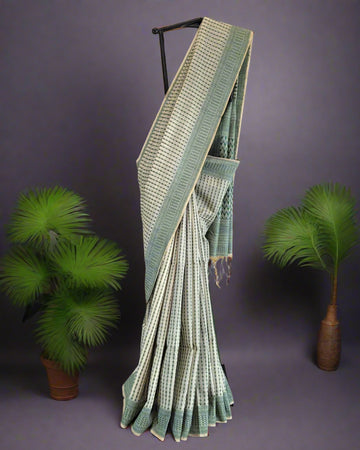 Green Zodha Cotton saree