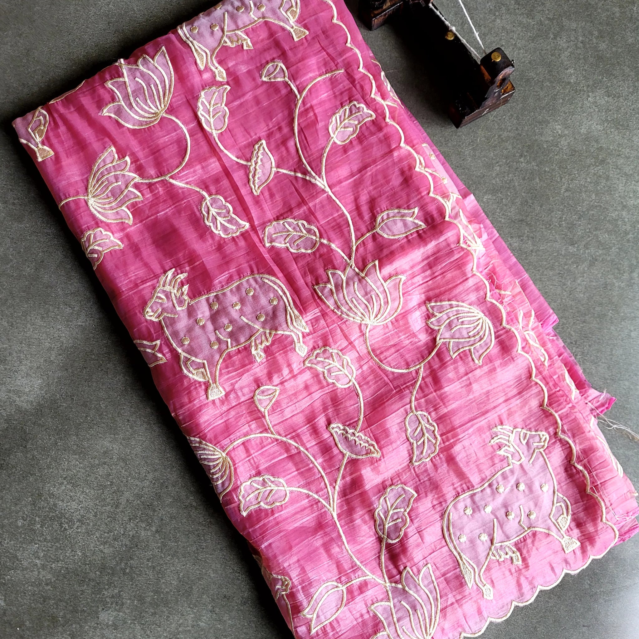 A Saree That Glows: Hitha Chandrashekar’s GRWM in Our Pink Organza