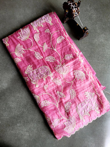 A Saree That Glows: Hitha Chandrashekar’s GRWM in Our Pink Organza