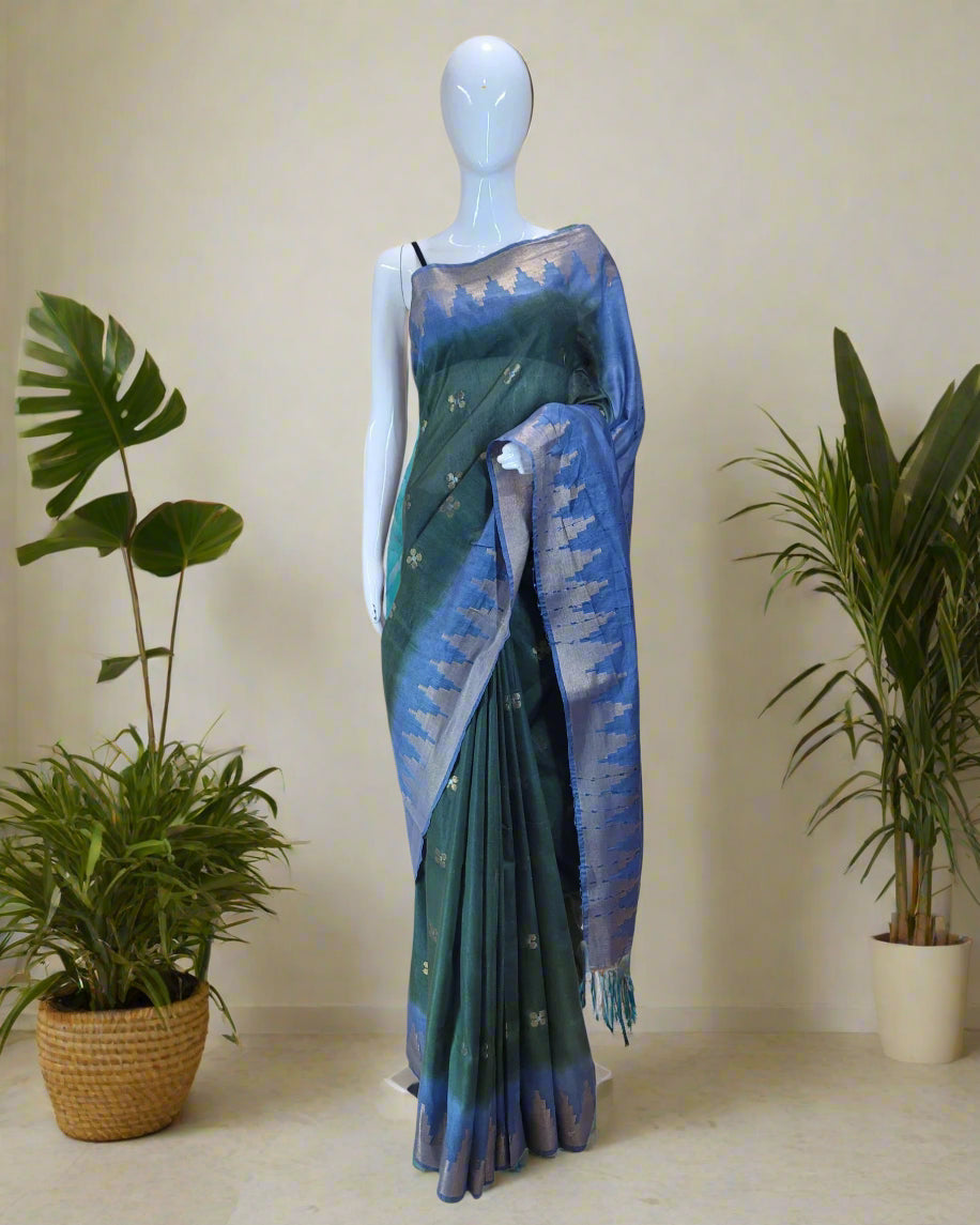 Banno Blue Bhagalpuri Saree
