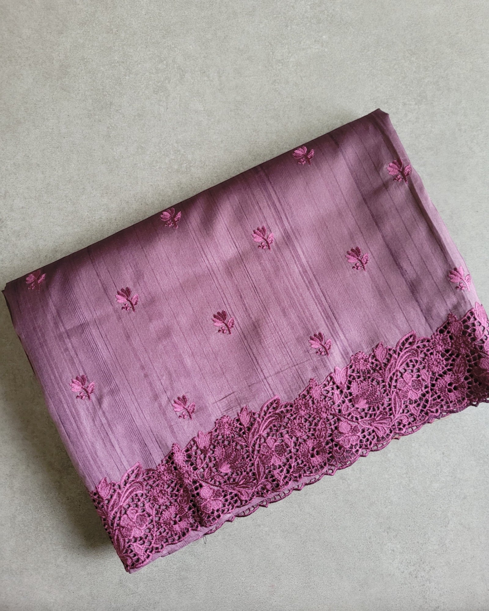 Purple Mahi Tusssar saree