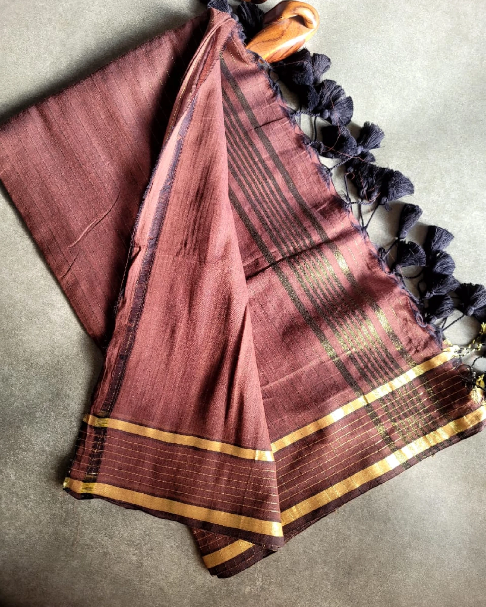 Brown Nidhi Mul Saree
