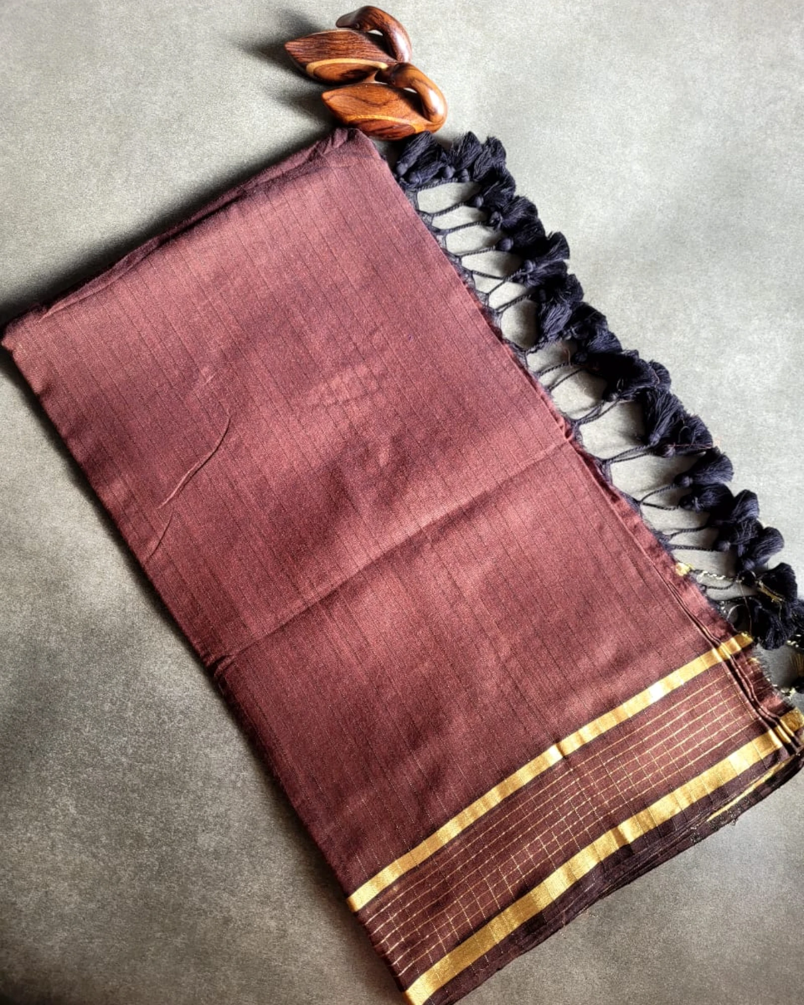 Brown Nidhi Mul Saree