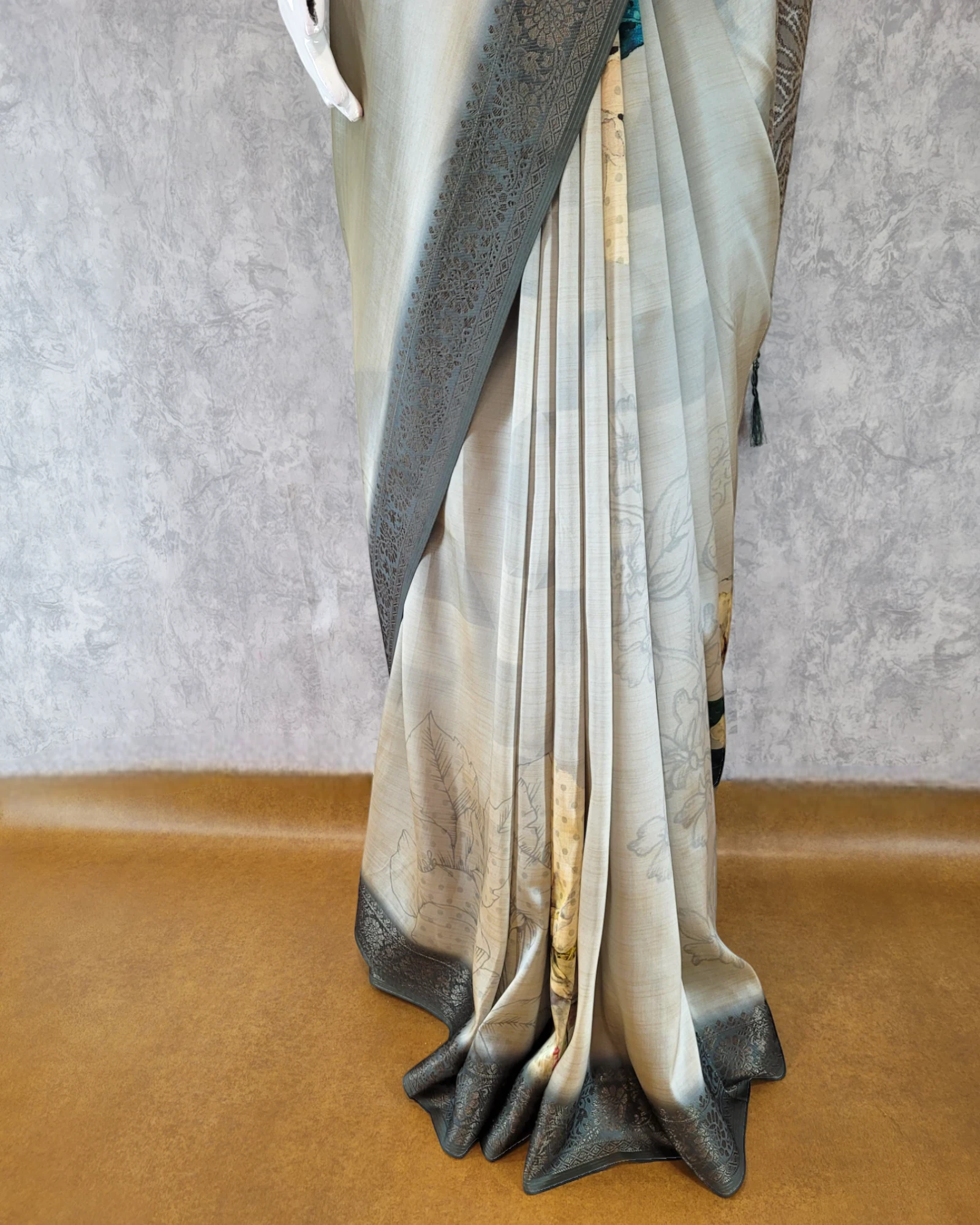 Biege Shakti Digital Saree