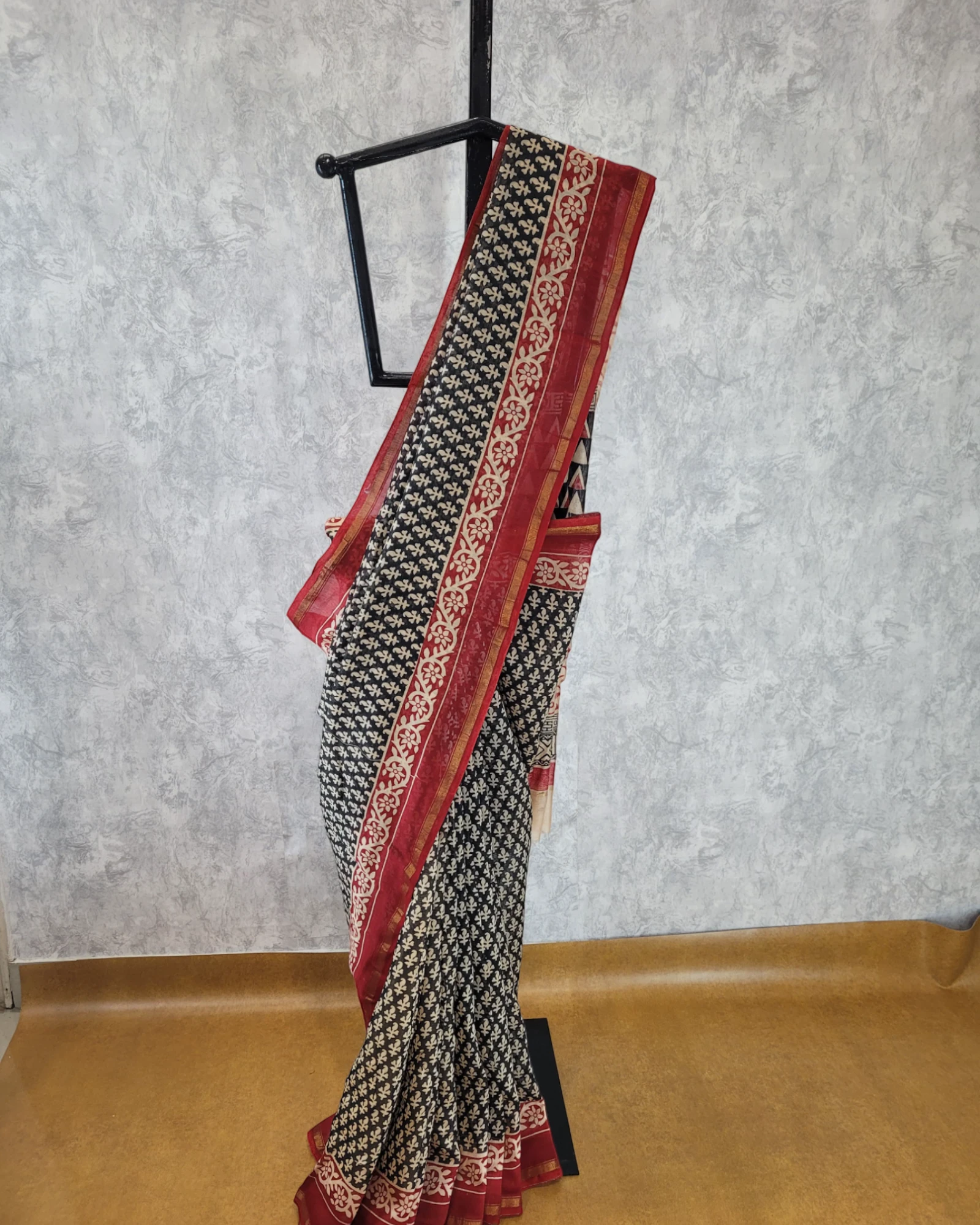 Black Latika Chanderi Saree