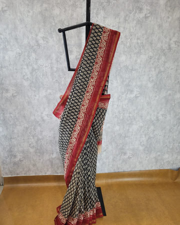 Black Latika Chanderi Saree