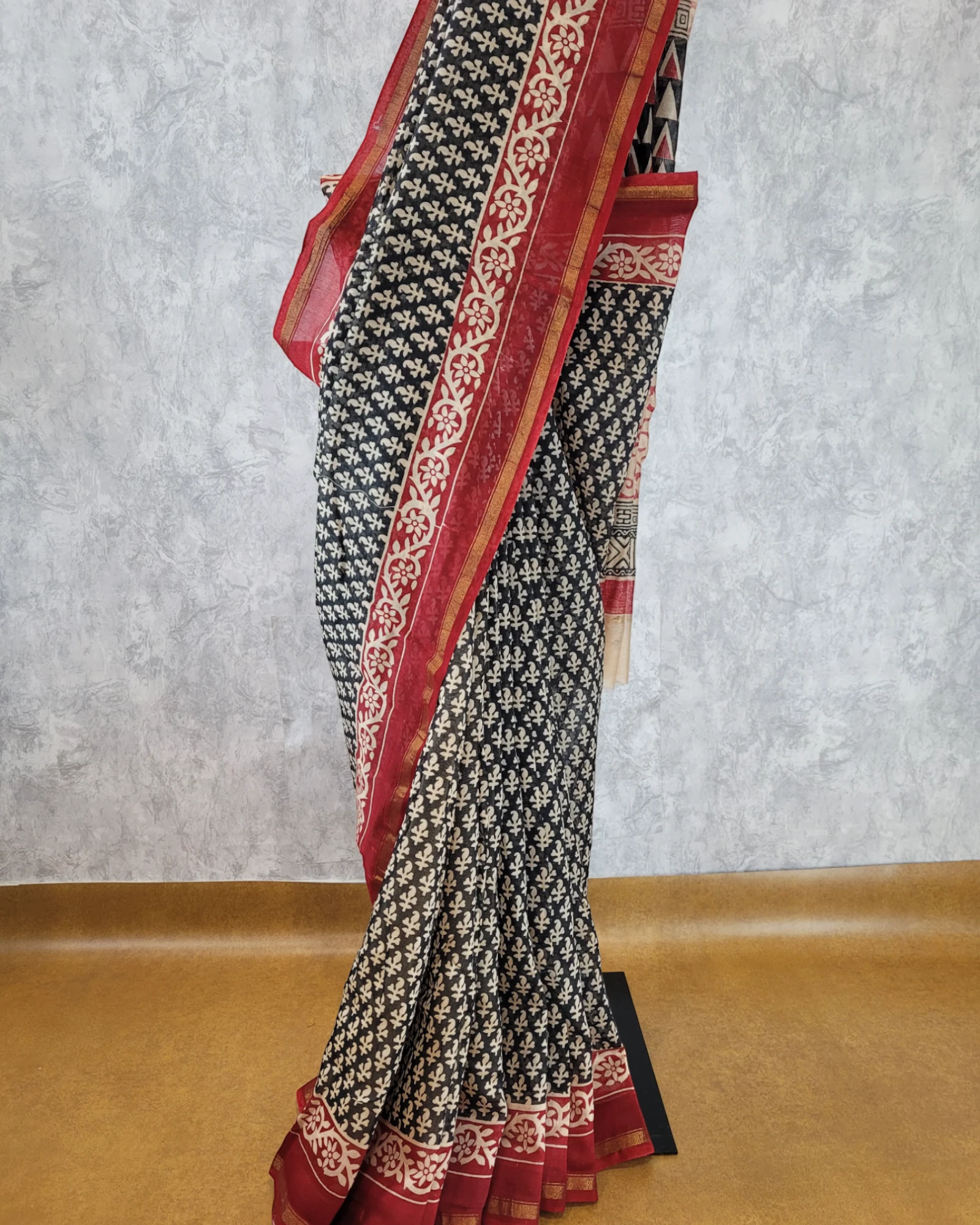 Black Latika Chanderi Saree