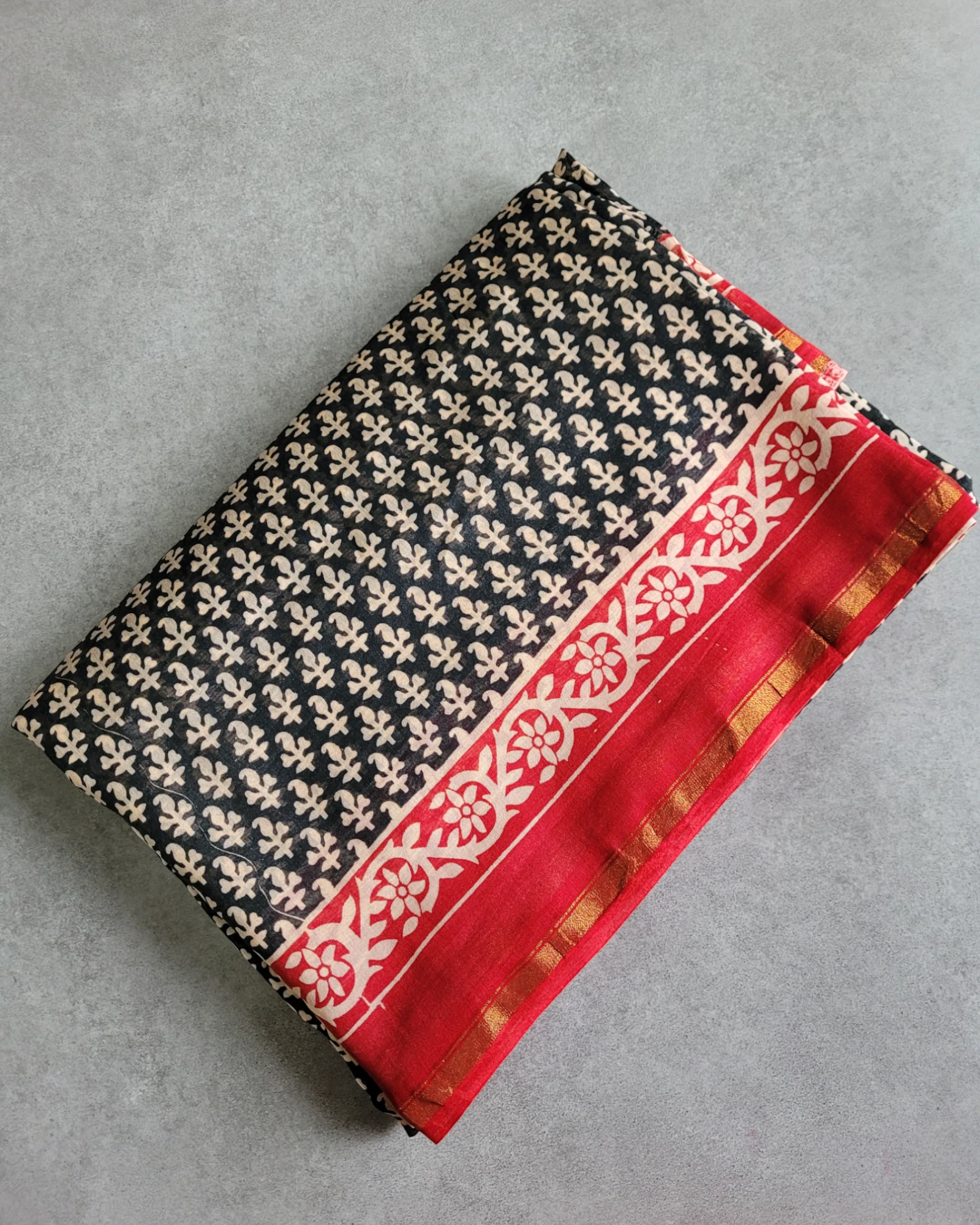 Black Latika Chanderi Saree