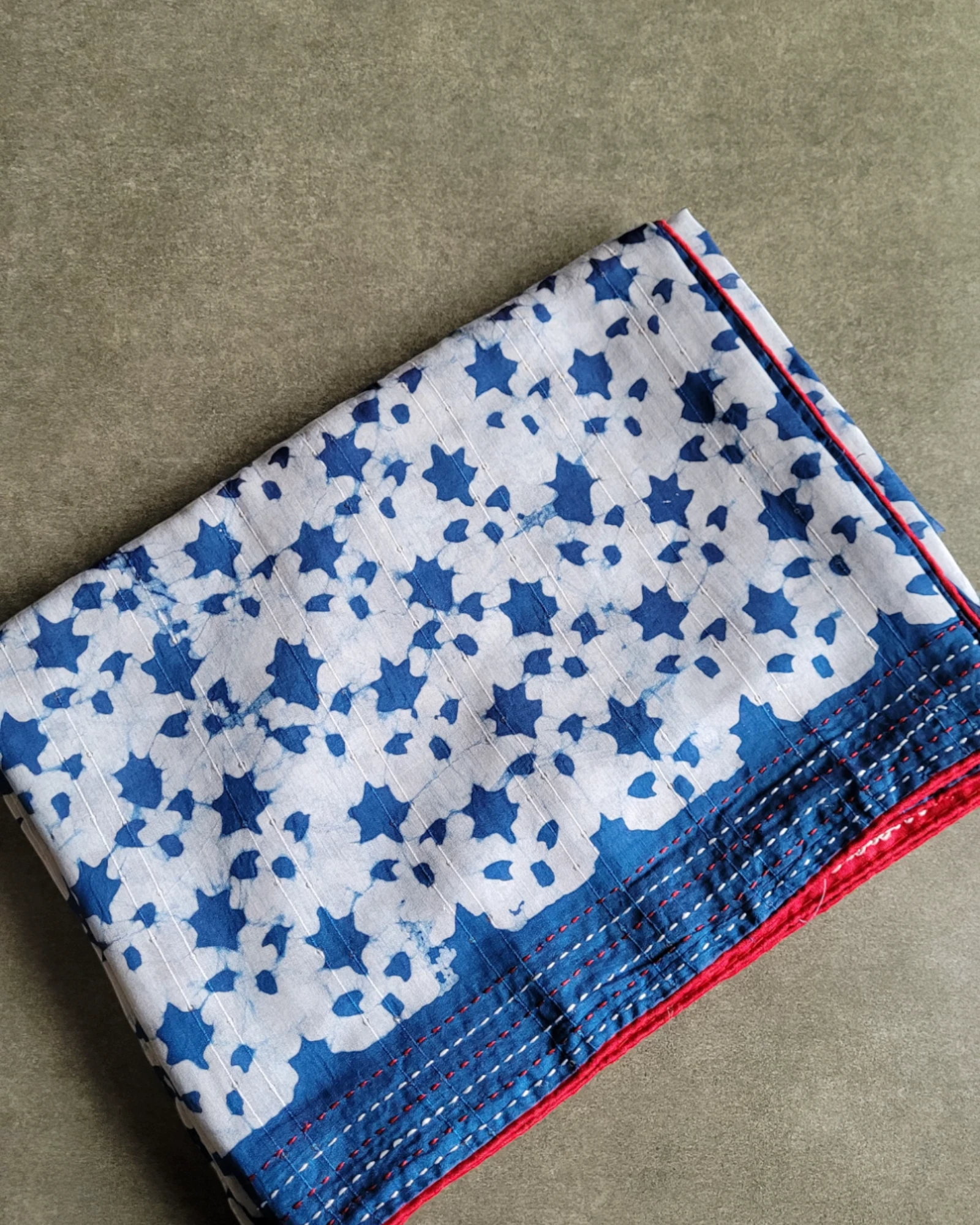 Blue Gulabi Cotton Saree