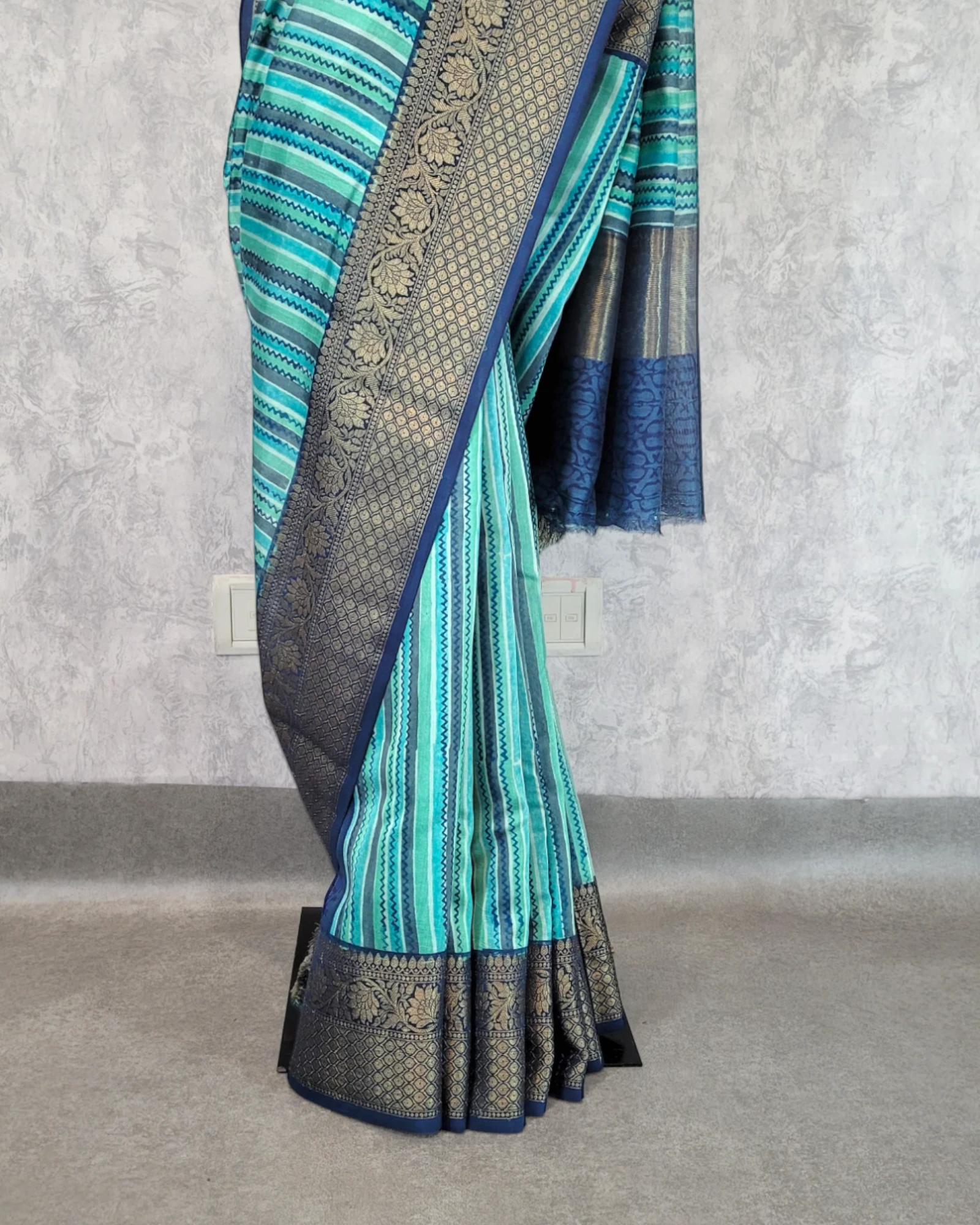 Blue Meher Chanderi Saree