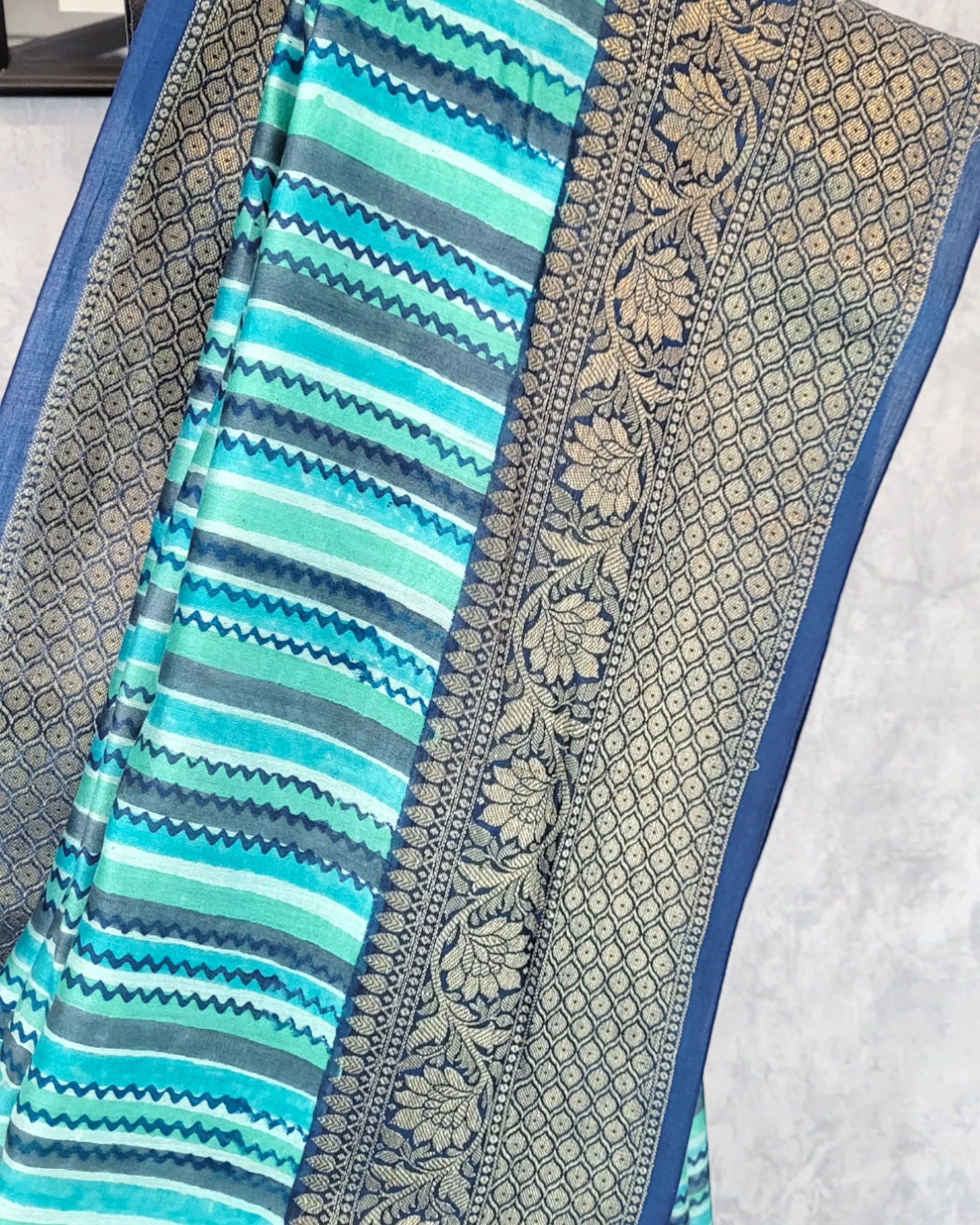 Blue Meher Chanderi Saree