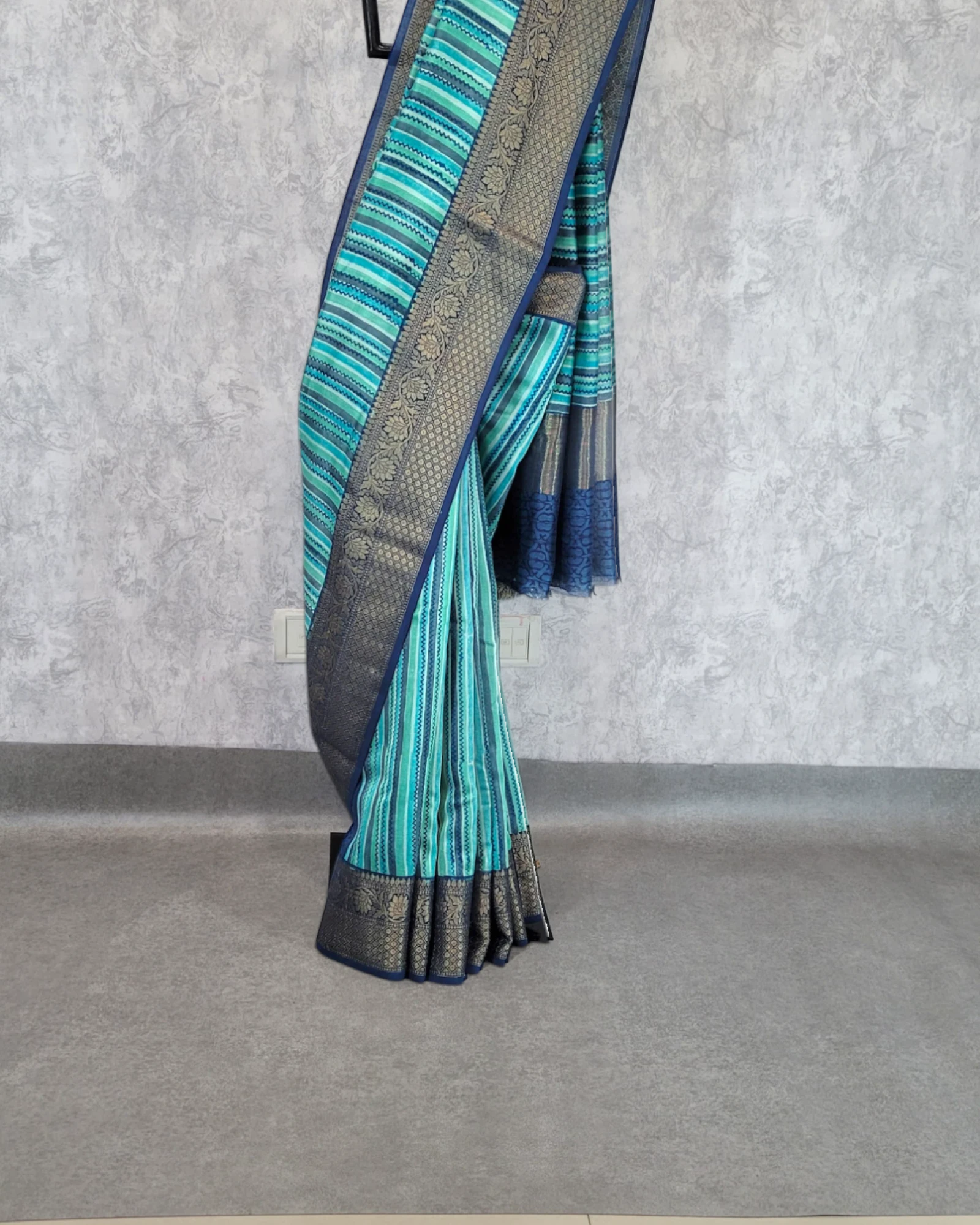 Blue Meher Chanderi Saree