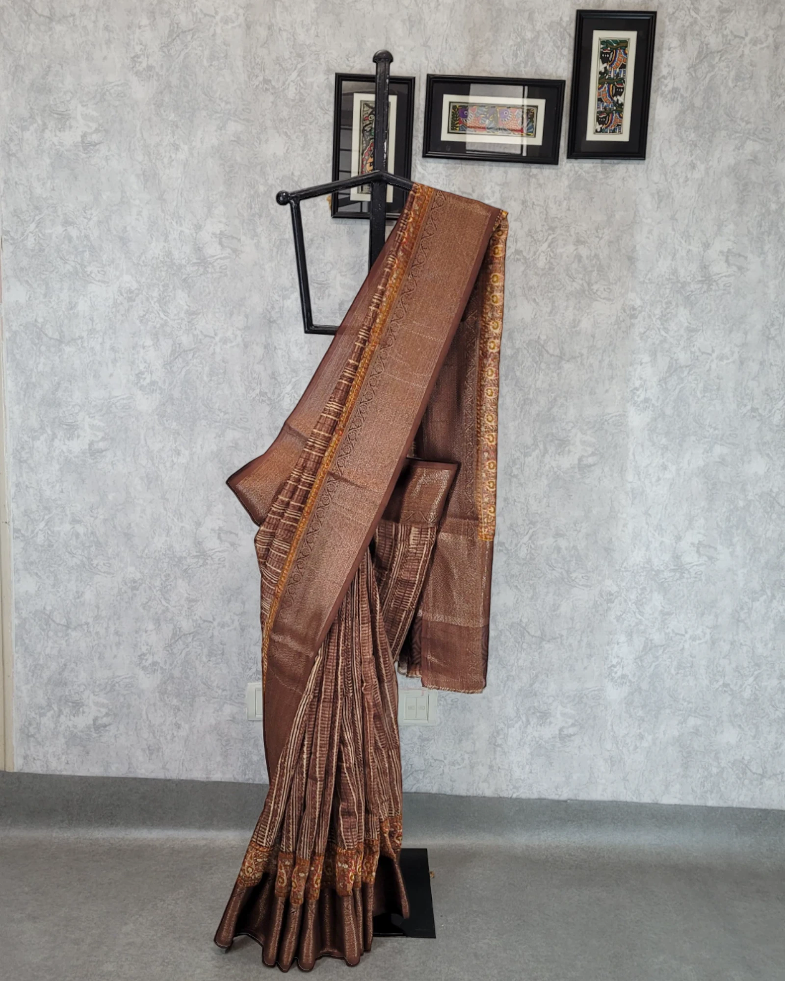 Brick Meher Chanderi Saree