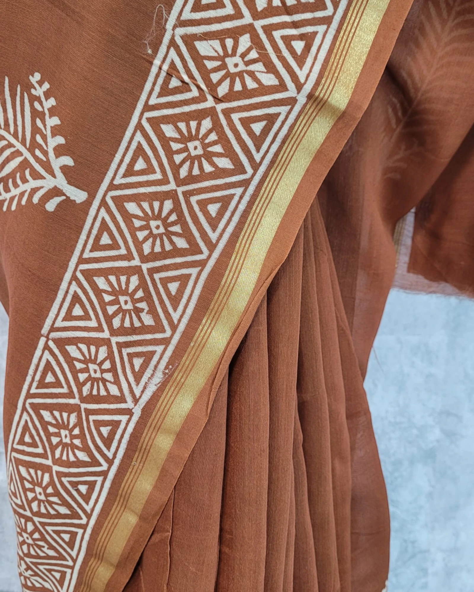 Brown Latika Chanderi Saree