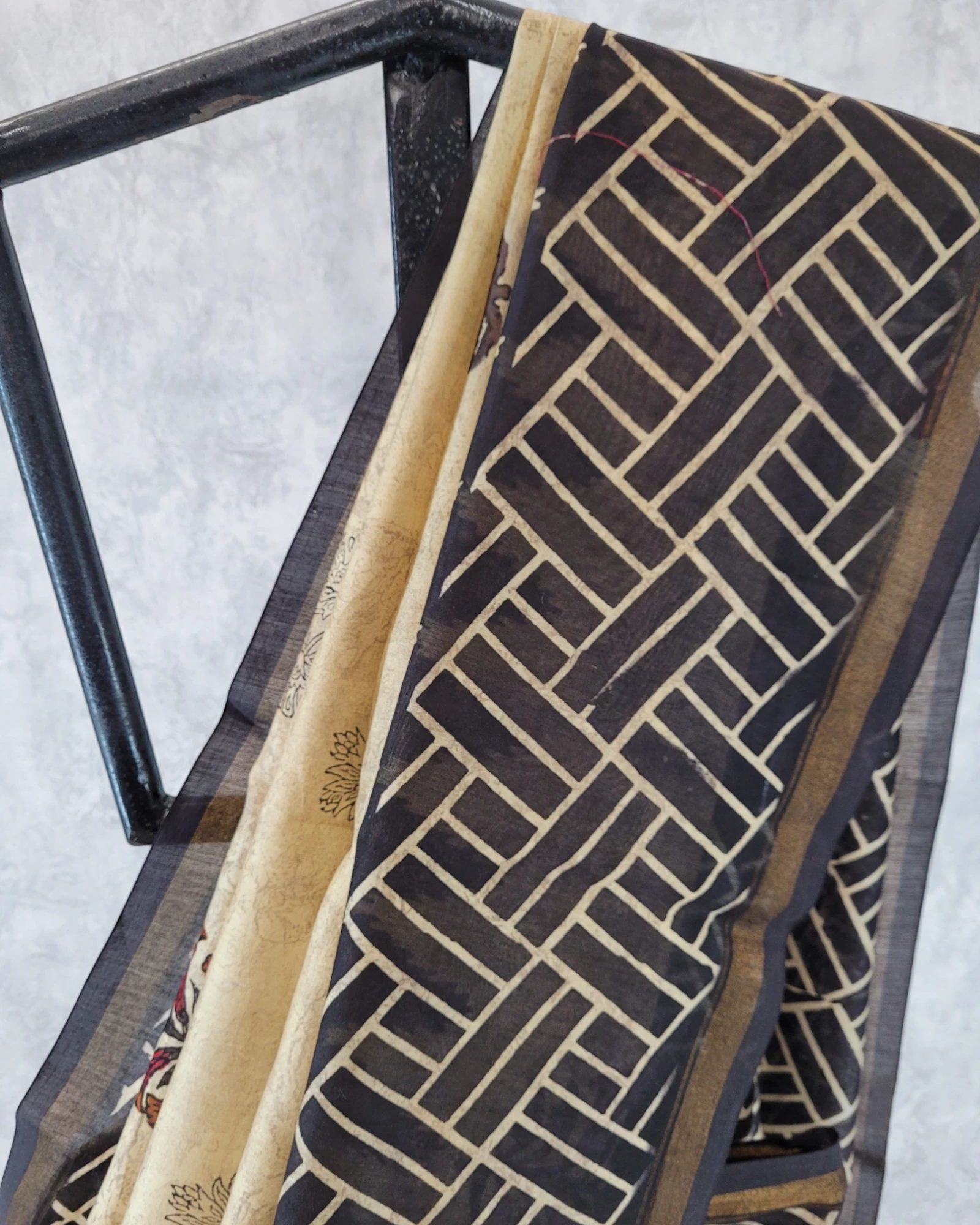 Cream Latika Chanderi Saree