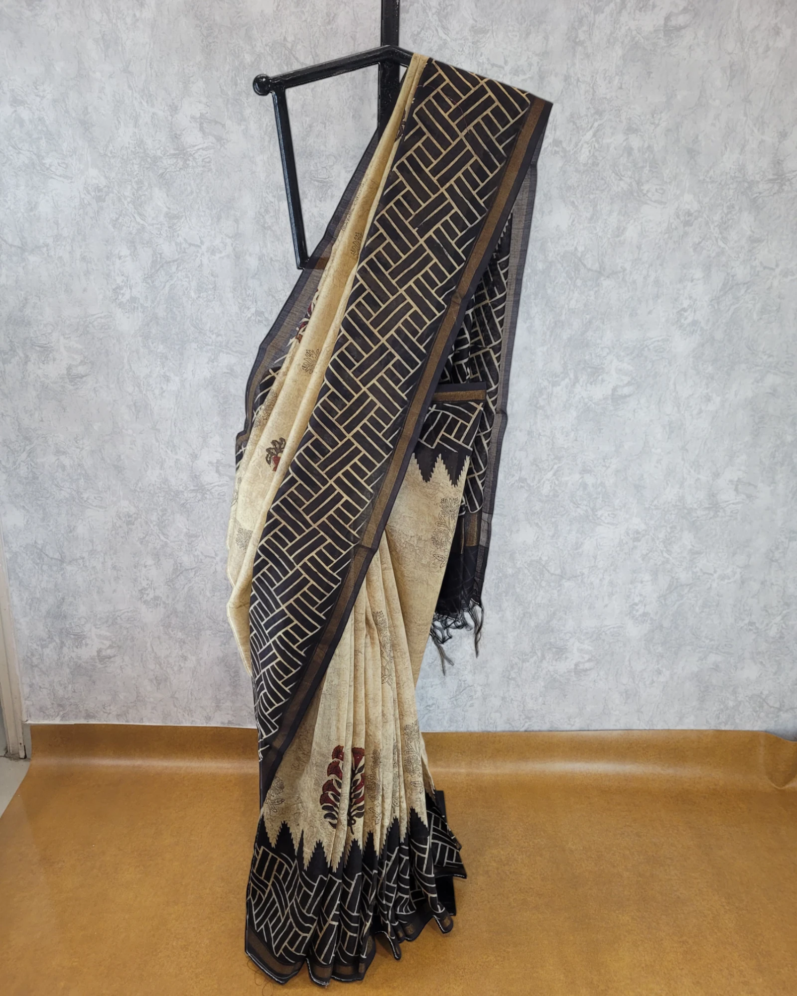 Cream Latika Chanderi Saree