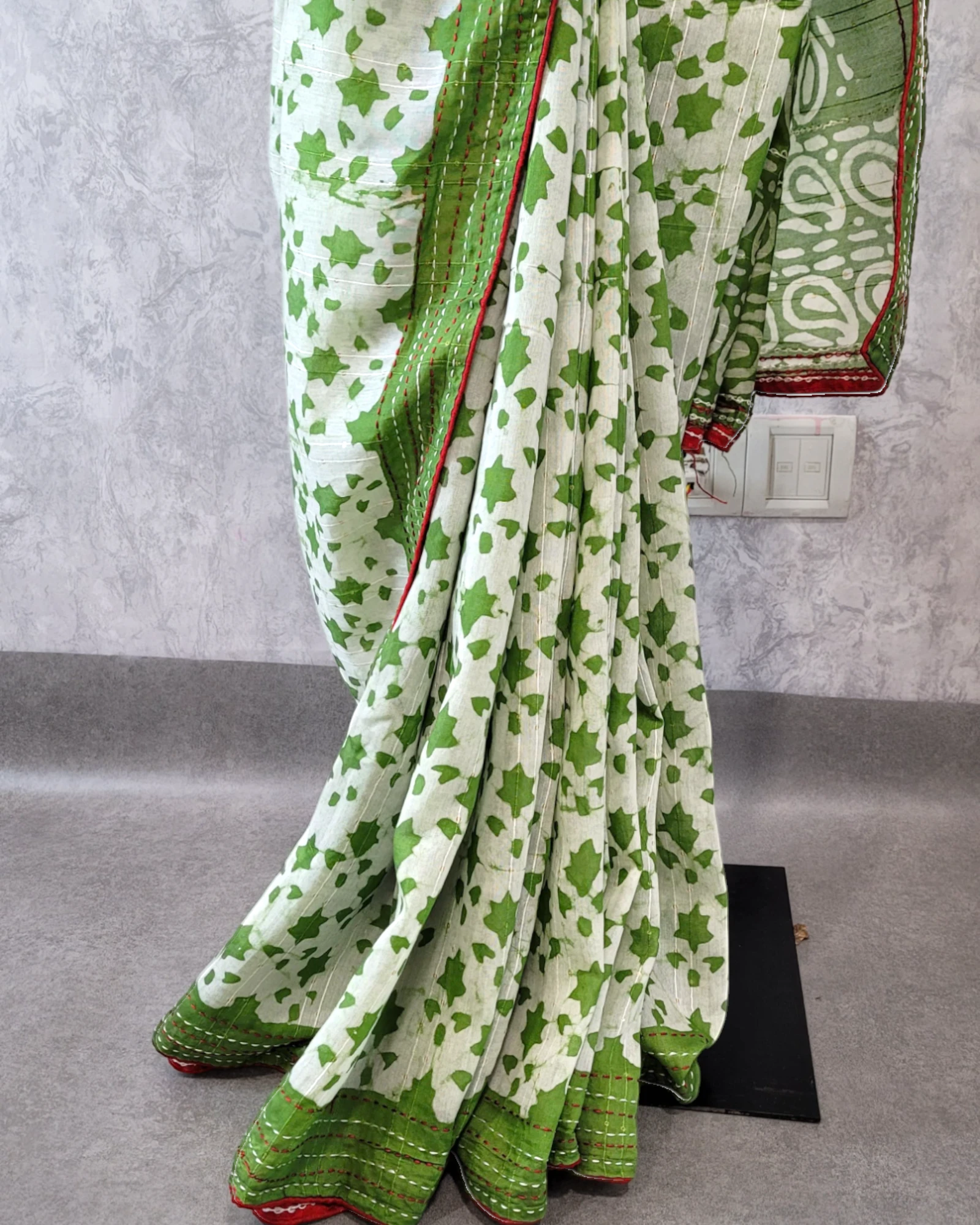 Green Gulabi Cotton Saree