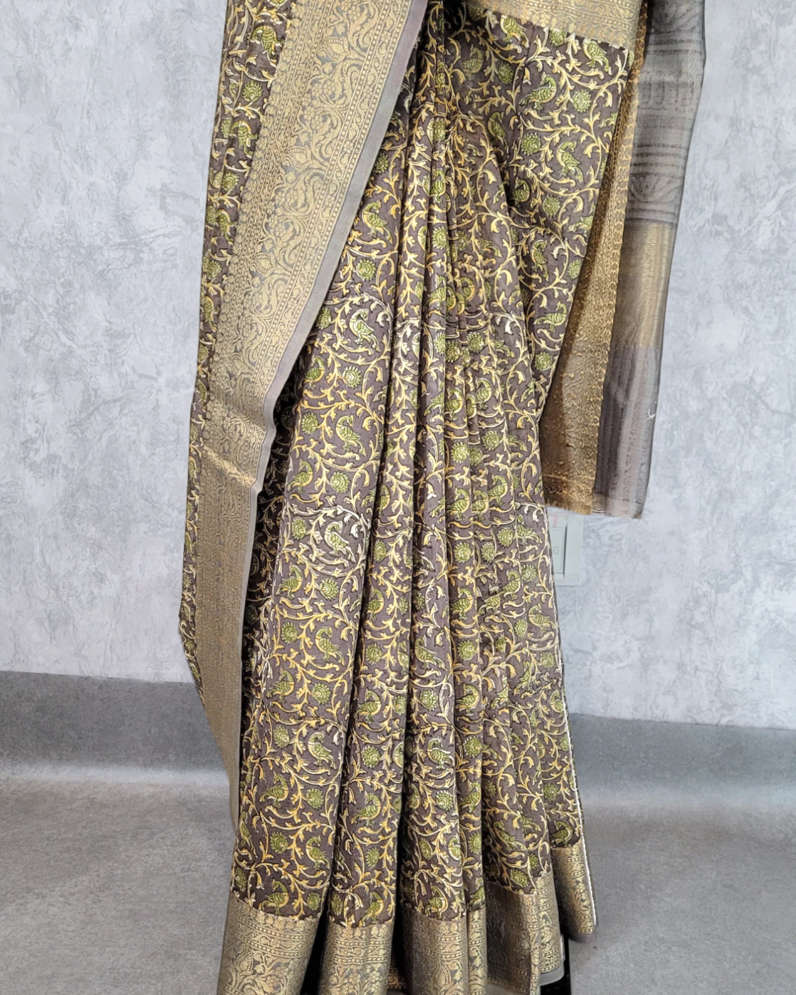 Grey Meher Chanderi Saree