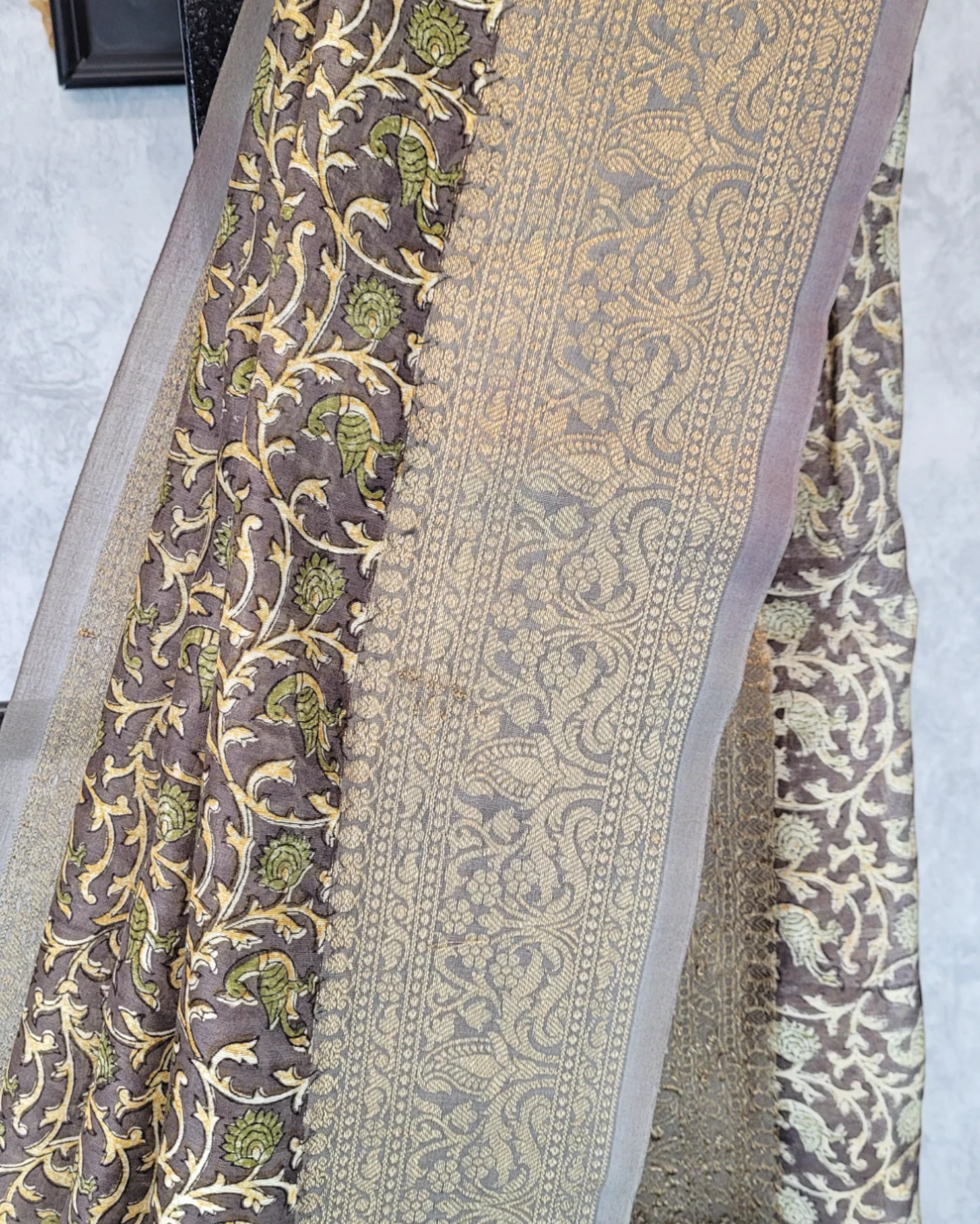 Grey Meher Chanderi Saree