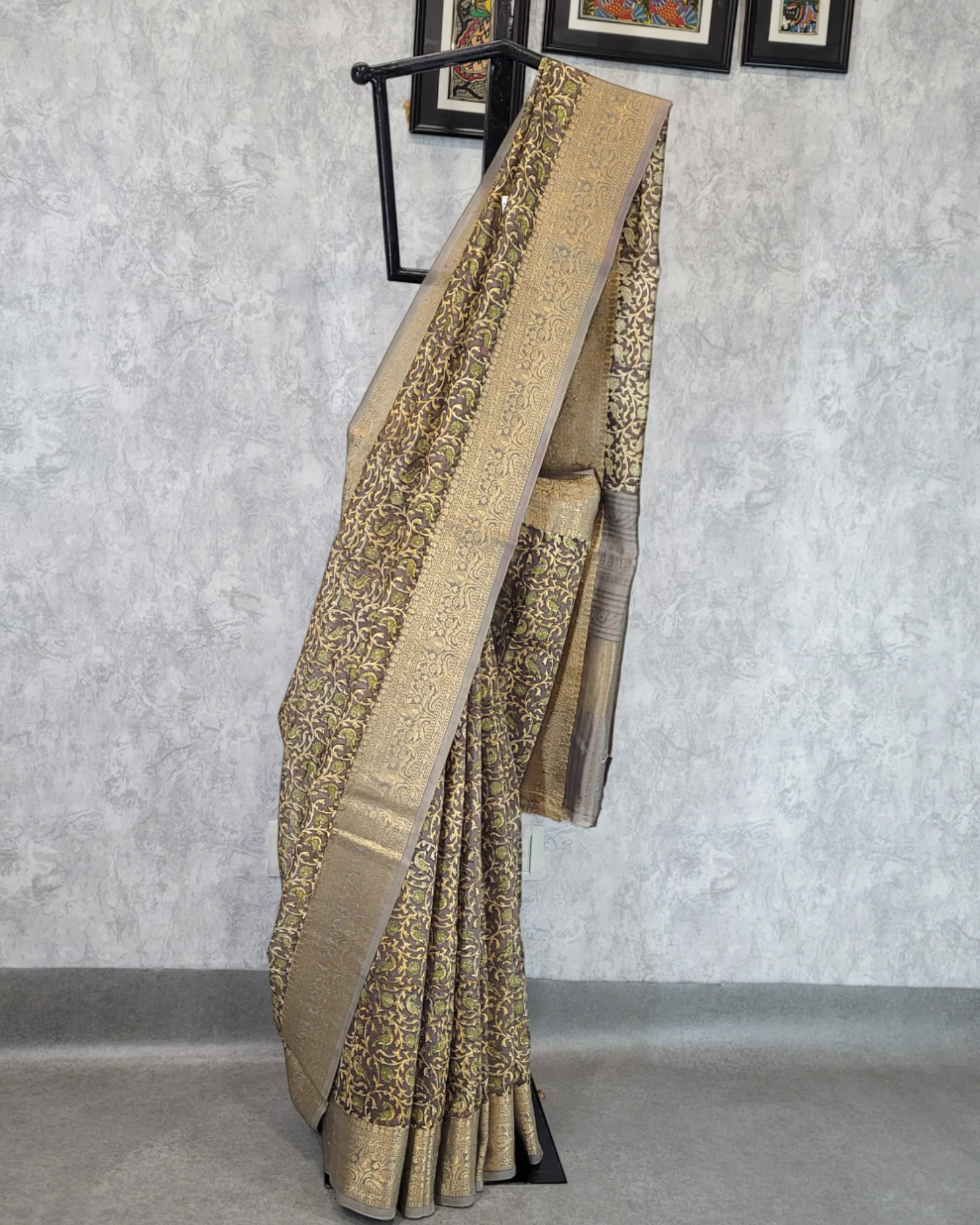 Grey Meher Chanderi Saree