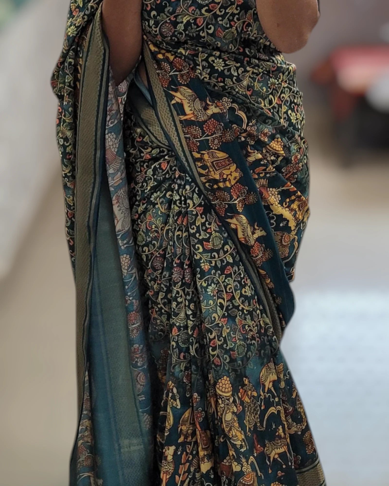 Denim Smita Muslin Saree