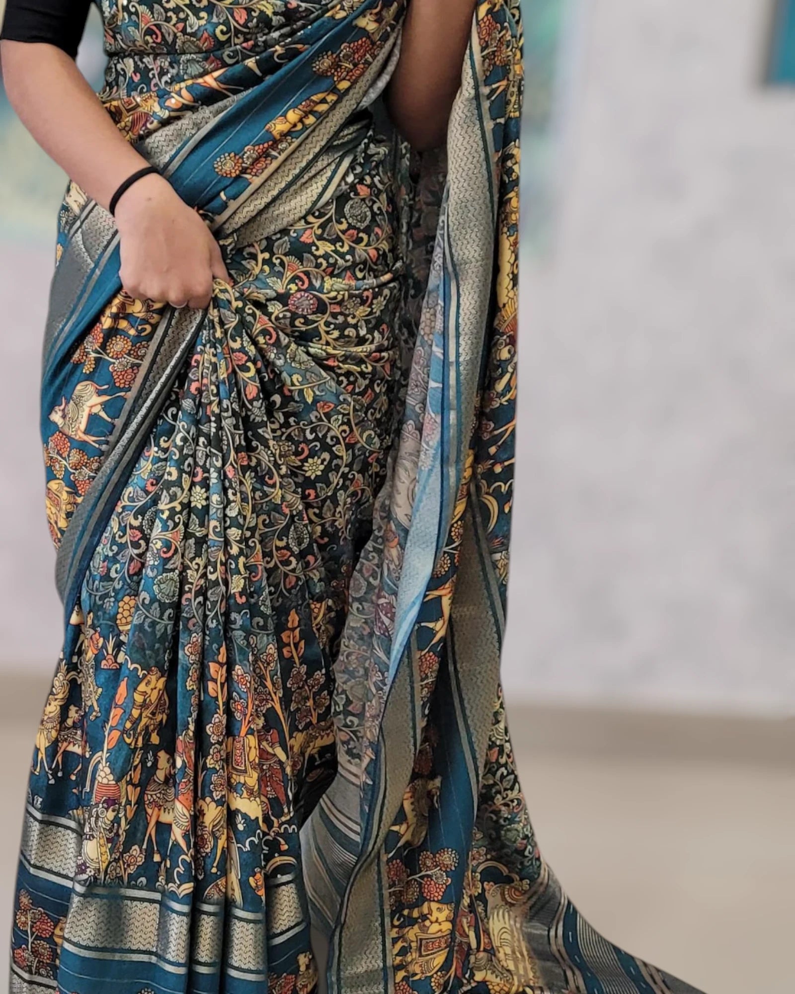 Denim Smita Muslin Saree