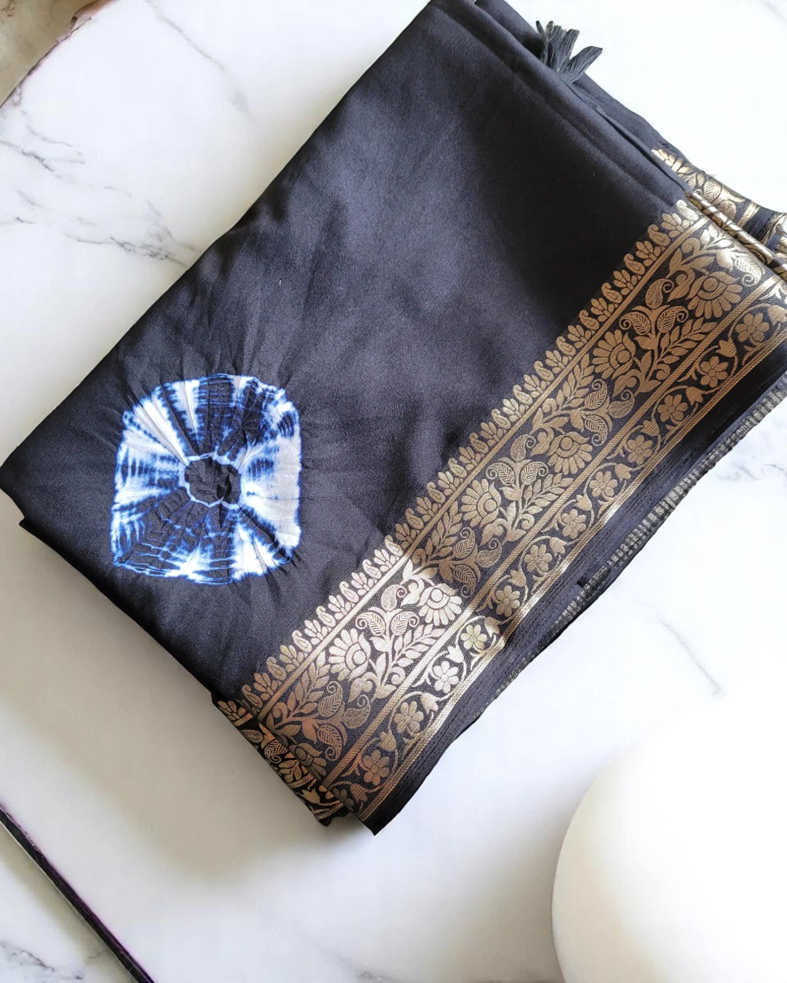 Black Nithya Viscose Saree