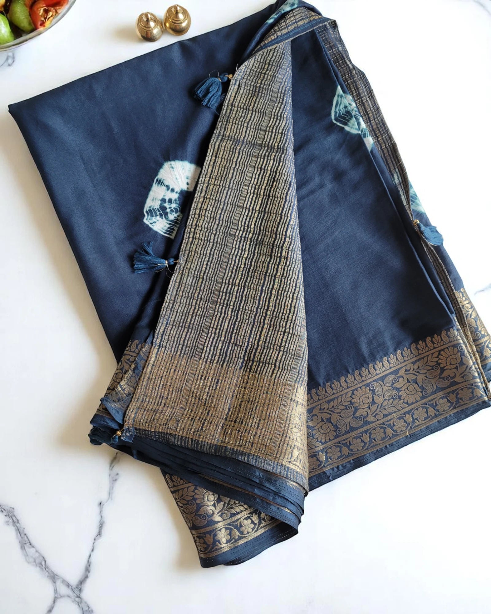Blue Nithya Viscose Saree
