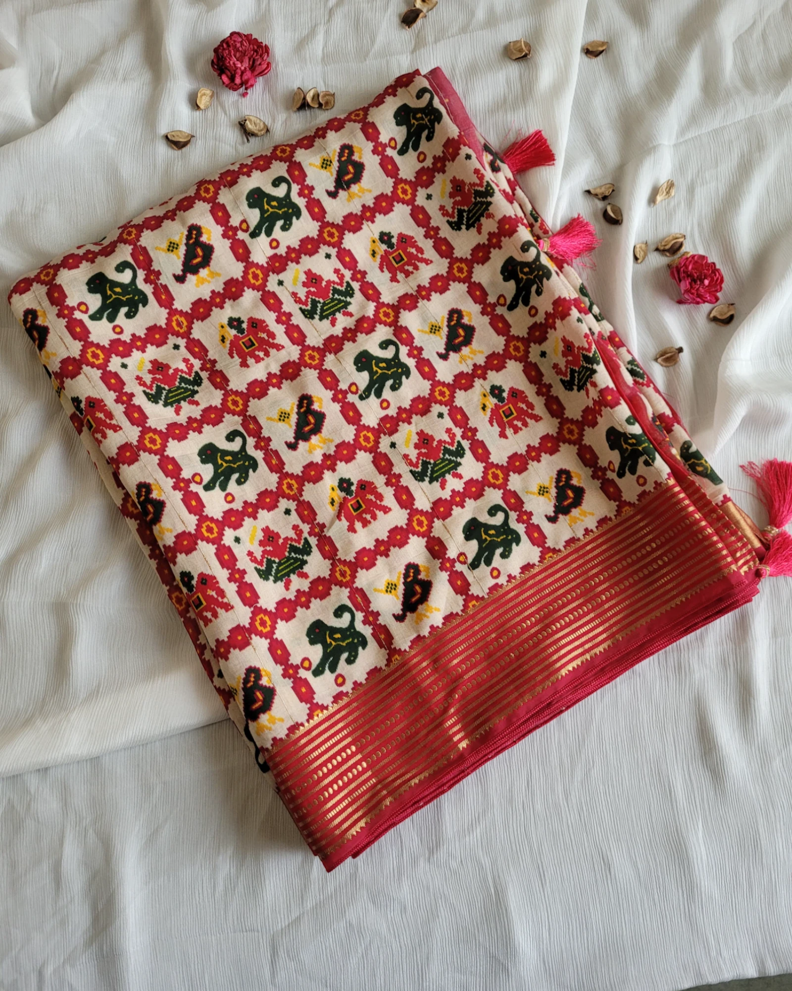 Pink Smita Muslin Saree