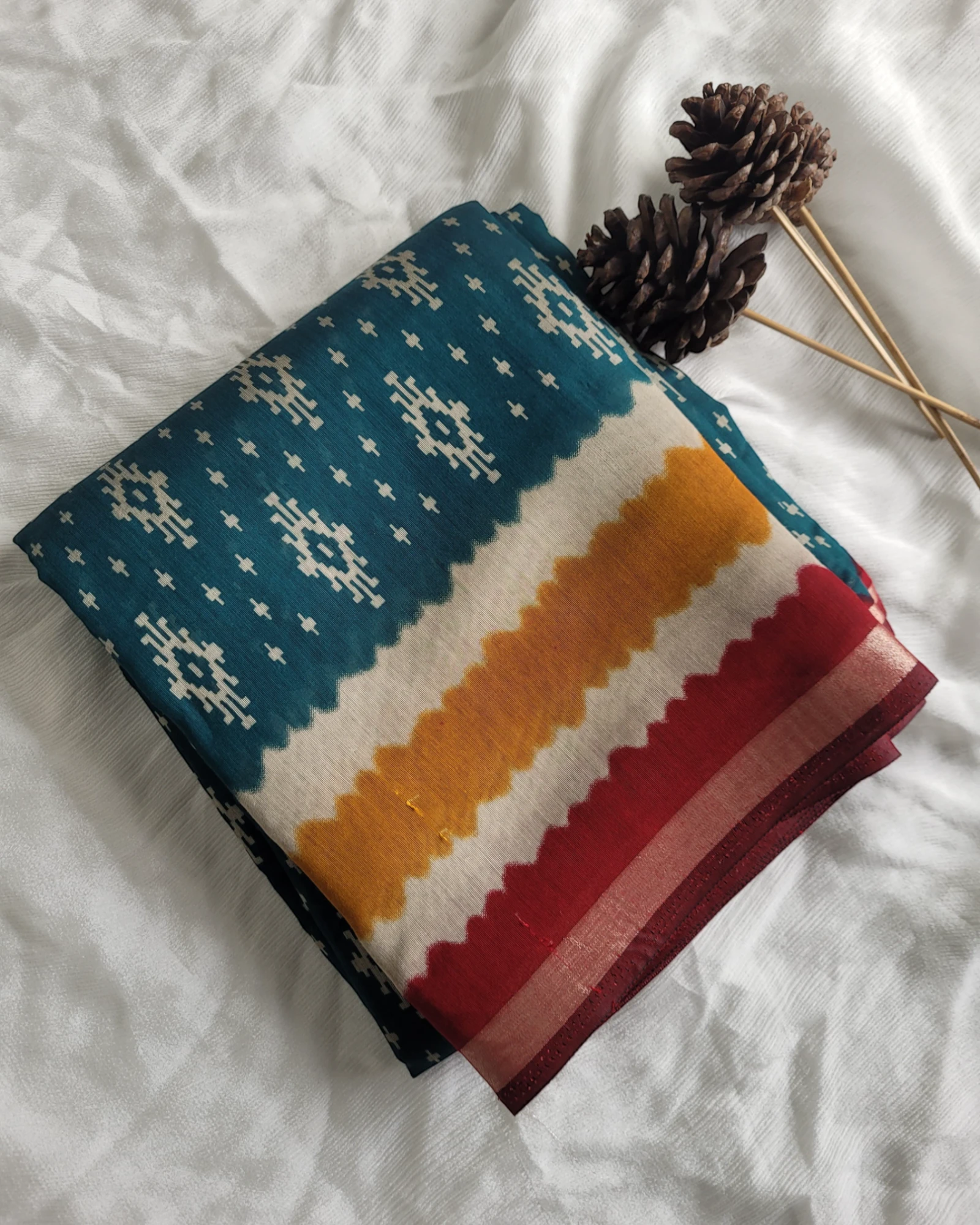 Green Triveni Cotton Saree