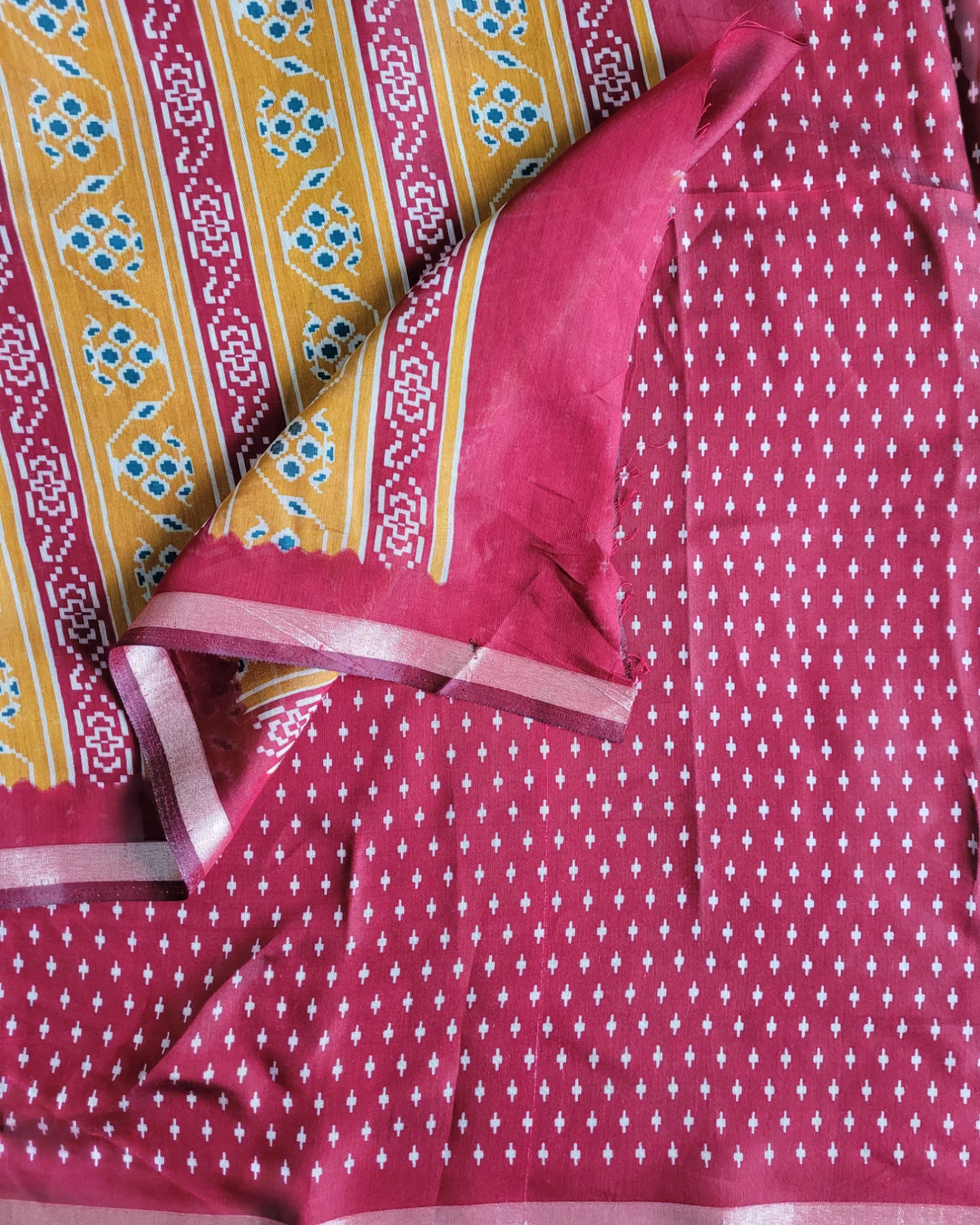 Purple Triveni Cotton Saree