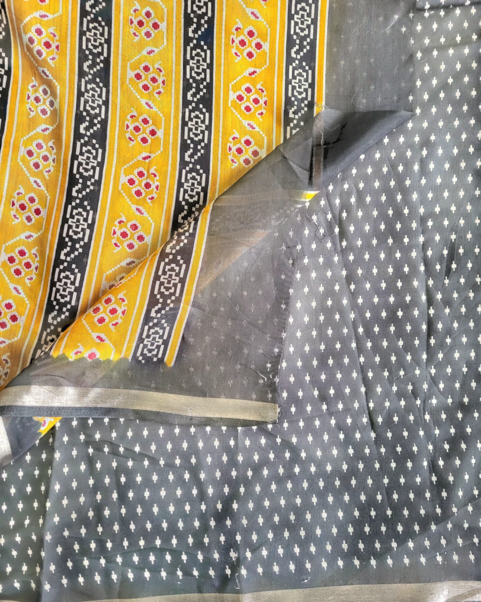 Red Triveni Cotton Saree