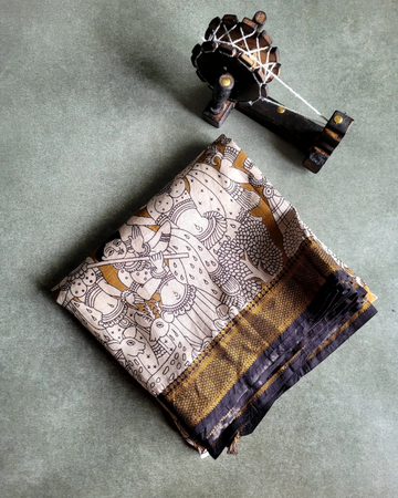 Offwhite Raha Kalamkari saree