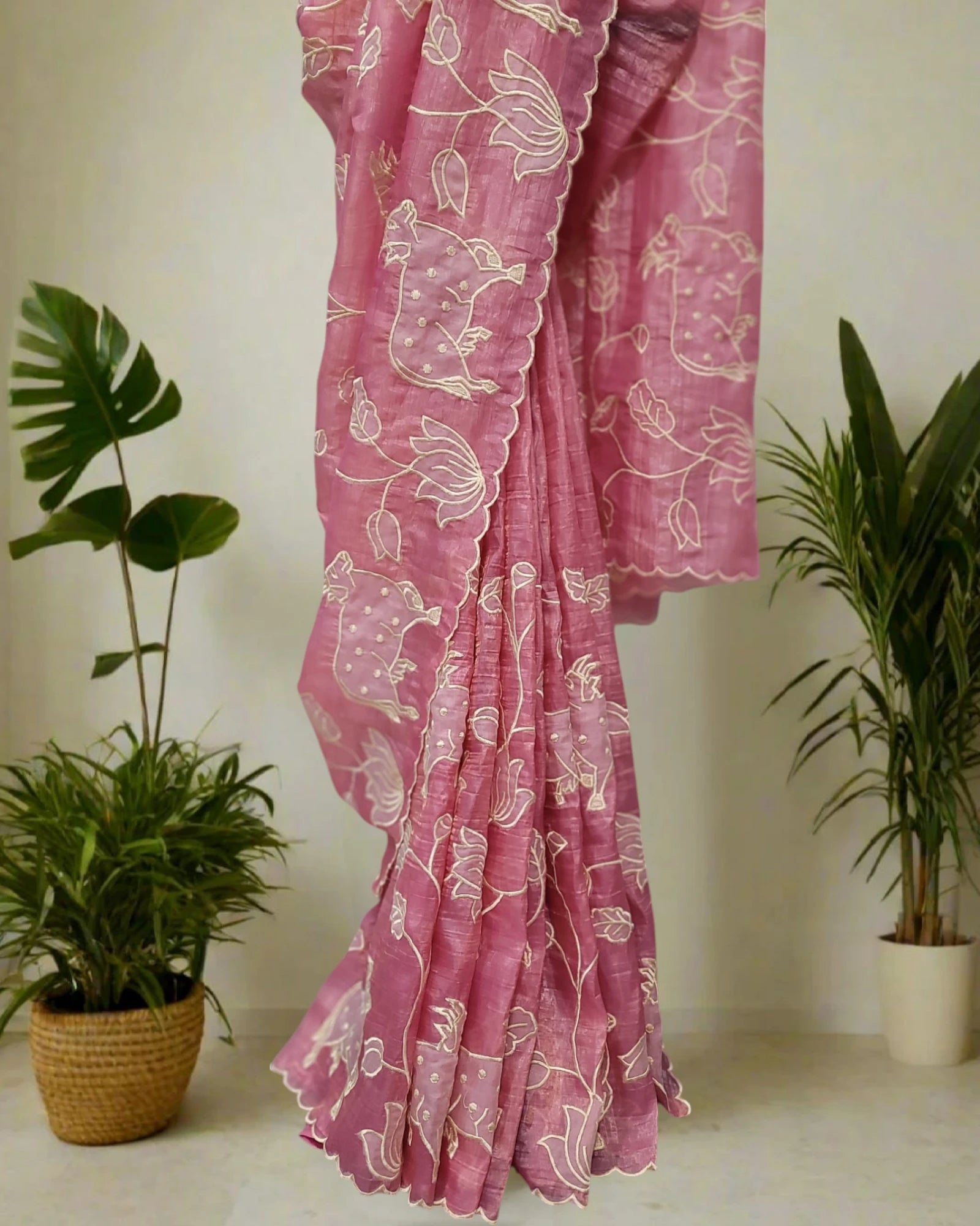 Pink Tarini Organza Saree