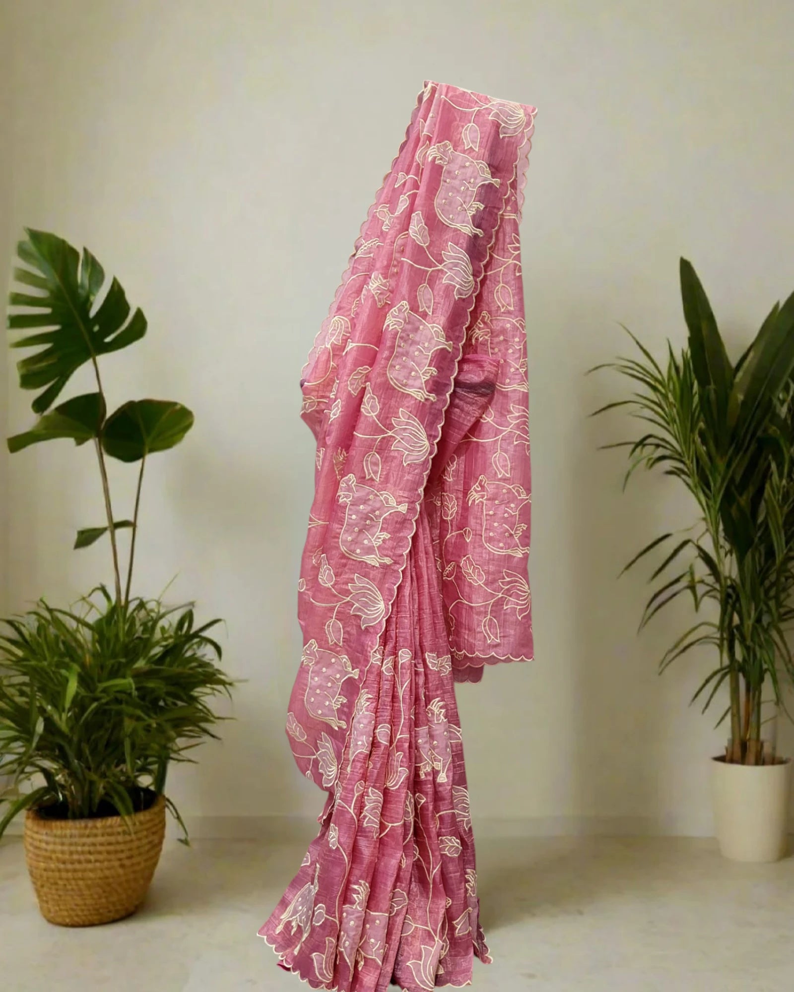 Pink Tarini Organza Saree
