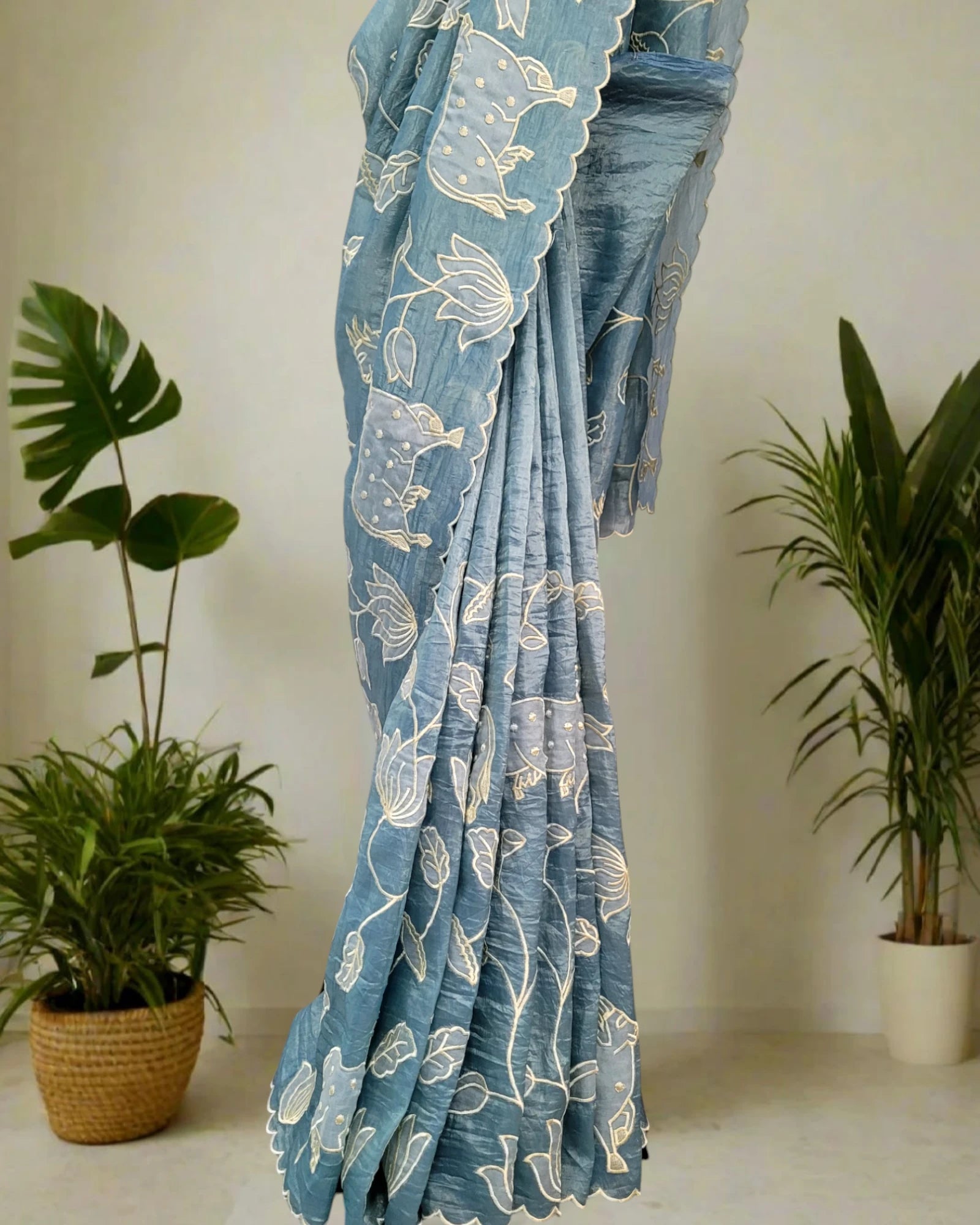 Mint Tarini Organza Saree