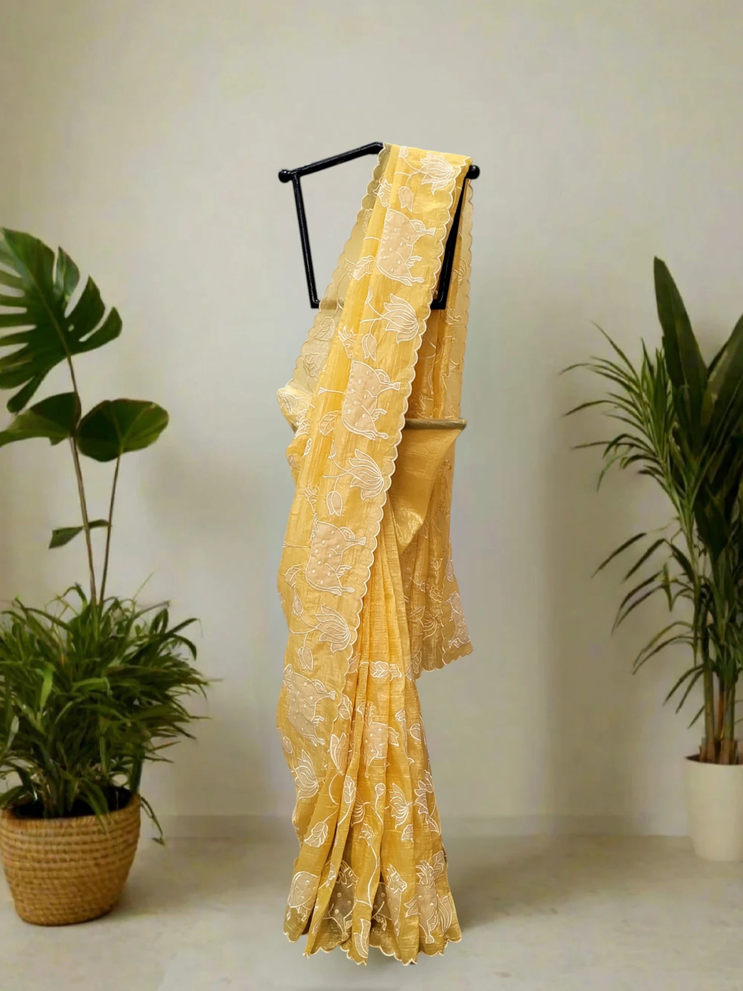 Yellow Tarini Organza Saree