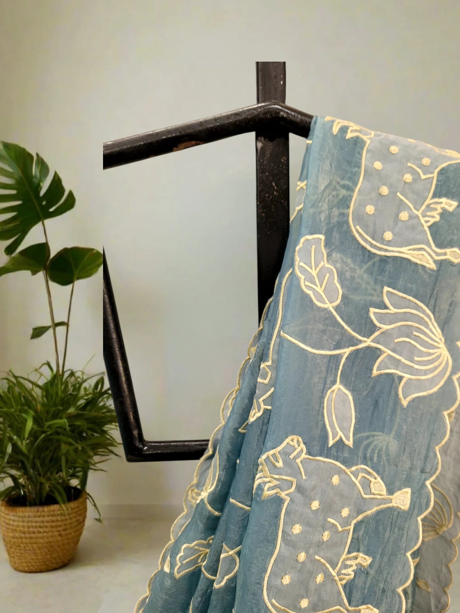 Mint Tarini Organza Saree