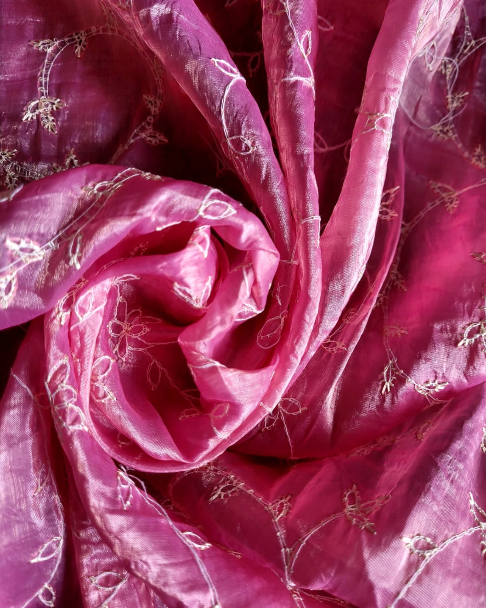 Pink Tarini Organza Saree