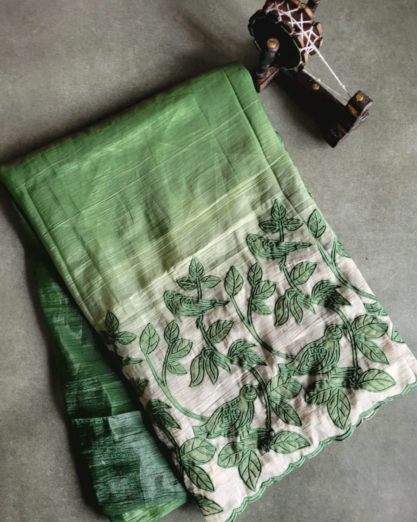 Green Tarini2 Organza Saree