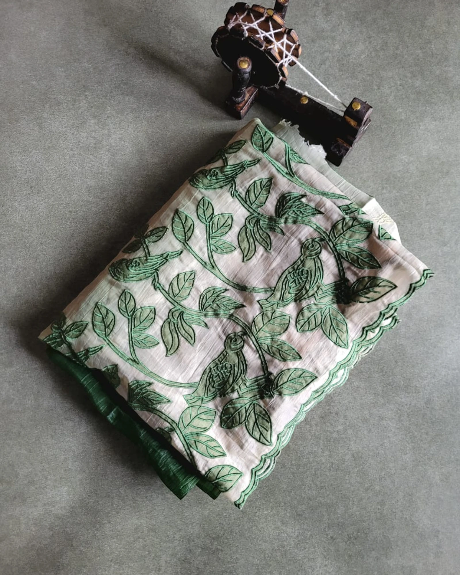 Green Tarini2 Organza Saree