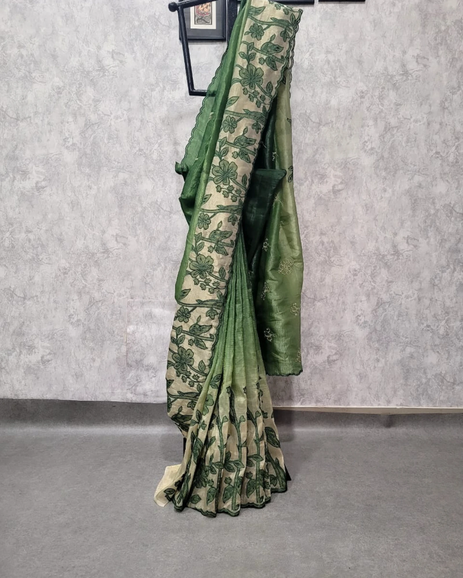 Green Tarini2 Organza Saree