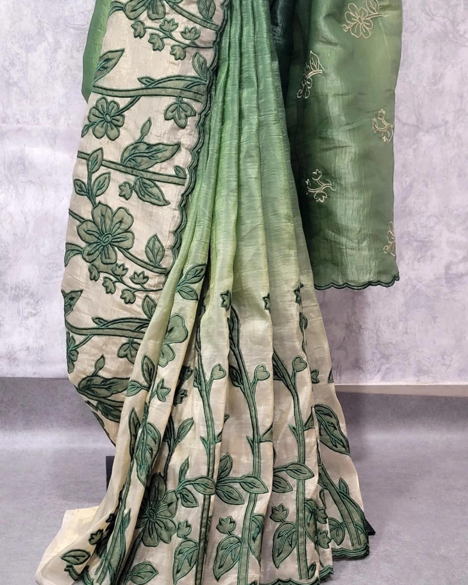 Green Tarini2 Organza Saree